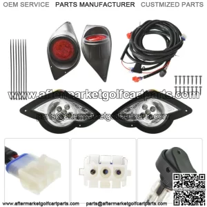 Golf Cart LED Light Kit Headlight + Tail Light Set For Yamaha Drive 2007-UP