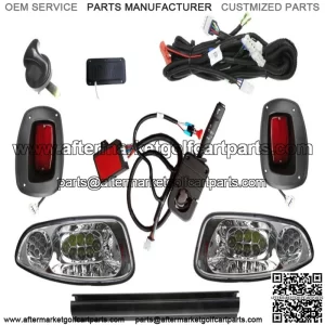 16+ EZGO RXV Deluxe LED Light Kit / Street Kit / Hi Low Beam Golf Cart Carts Car