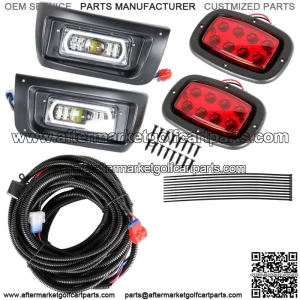 For Gas & Elec Club Car DS Golf Cart FULL LED Headlight + Tail Light Kit 1993-UP