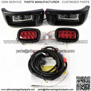 EZGO TXT LED Light Kit Adjustable Headlight Tail Light 96-13 Golf Cart NEW Style
