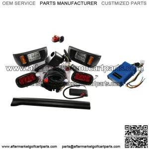 Club Car DS Golf Cart 93+ Street Legal Deluxe LED Light Kit W/ 30A DC Converter