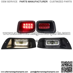 For 1995-2015 EZGO TXT Golf Cart Headlight & Tail Light Kit Electric models