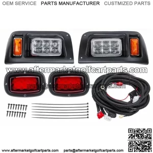 For Club Car DS Golf Cart LED Headlight & Tail Light Kit 1993-UP Gas & Electric