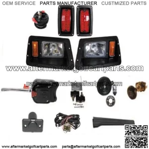Yamaha G14-22 Golf Cart LED Headlight & Tail Light Kit Deluxe Street Package