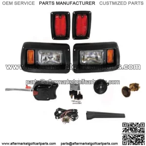 Club Car DS Golf Cart Headlight & Tail Light Kit Deluxe Street Package