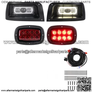 LED Light Kit Adjustable Headlights/Tail Lights For Club Car DS 1993+ Gas/Eelc