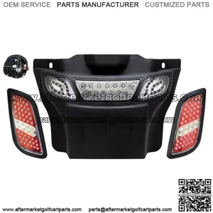 Complete Light Bar Bumper Kit, LED Bulbs for EZ-GO RXV Golf Cart 2008-Up