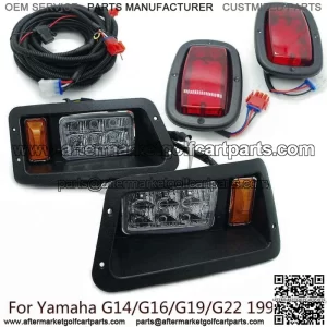 FOR YAMAHA G14 G16 G19 G22 LED HEAD LIGHTS & LED TAIL LIGHTS GOLF CART LIGHT KIT