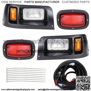 Club Car DS LED Light Kit Adjustable Headlights / Tail Lights 93+ Golf Cart