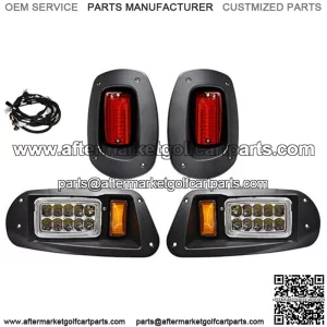 Golf Cart Complete Adjustable Light Kit, Bulbs for EZGO RXV
