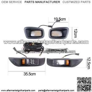 for EZGO TXT Golf Cart Headlight & Tail Light Kit Deluxe Street Package 96-2013