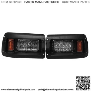 Golf Cart Adjustable Headlights with Bezels, LED, Club Car DS