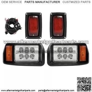 LED Factory Style Light Kit, Black, Fits Club Car DS years 1993+, 12-48V