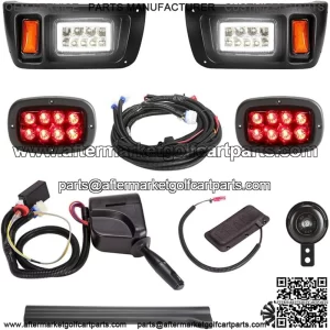 Club Car DS Premium LED Light & Horn Kit NEW Fits Gas & Electric 1993+ 12V Input