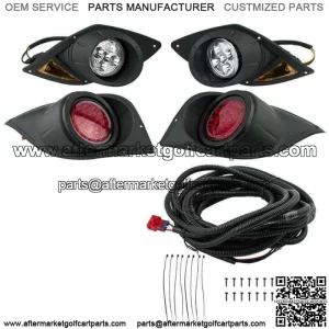 For Yamaha G29 Drive Golf Cart 2007-UP LED Headlight Kit with LED Tail Lights
