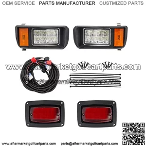 Club Car DS Led Head Light Kit Headlight and Tail Light Assembly for 1993-up
