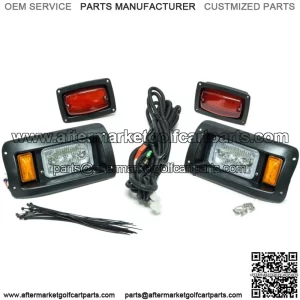 Golf Cart Adjustable FULL LED Headlight Tail Light Kit for Club Car DS 1982-Up