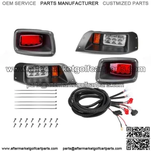 Kit Basic LED Headlight Taillight 1996-2013 Fit For EZGO TXT Golf Cart Light