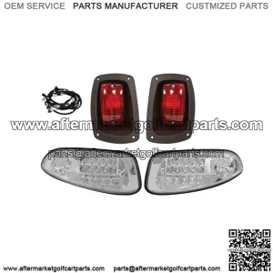 Golf Cart EZGO RXV LED Headlight and Tail Light Kit - Clear Lens (2016+)