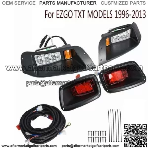 For Ez-Go EZGO TXT G&E Golf Cart LED Headlight & Tail Light Kit 1996-2013