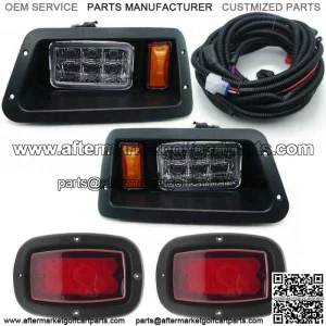For Yamaha G14 G16 G19 G22 95-07 Golf Cart Full LED Headlight and Tail Light Kit