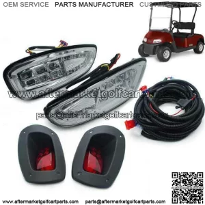 LED Headlight Kit w/Tail Light Switch 2008-2015 G&E Golf Cart For EZGO Ez-Go RXV