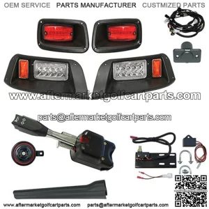 EZGO TXT Golf Cart Light Kit - STREET LEGAL (LED or Regular, Fits 1996-2019)