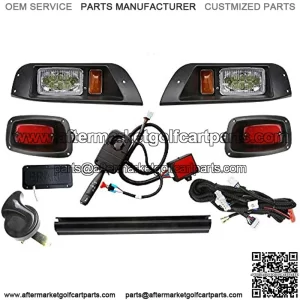 Revenge Golf Cart Parts & Accessories EZGO TXT LED Street Legal Deluxe Light Kit with Hi-Low Beam 1996-2013