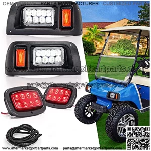 Golf Cart Universal LED Light Set for Club Car DS gas & electric models 12V Headlight Taillight Brake Light