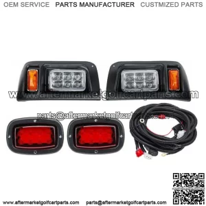 Golf Cart Street Legal LED Light Headlight & Taillight Kit for Club Car DS 1993+