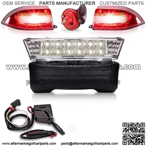 Golf Cart LED Light Kit for Club Car Precedent 2004-2008.5, Headlight Taillight Turn Signal Brake Lights Horn Upgrade(Must Input 12 Volts)