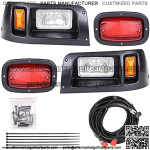 Golf Cart Halogen Headlights & LED Tail Lights Kit DS Cart Lights, Only Compatible With Golf Cart Club Car DS 1993-UP Model