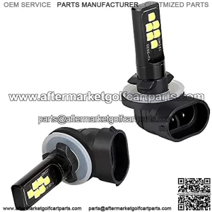 Golf Cart LED Light Headlights Bulb for Club Car DS (1999+) and (2004+) PrecedentPack of 2