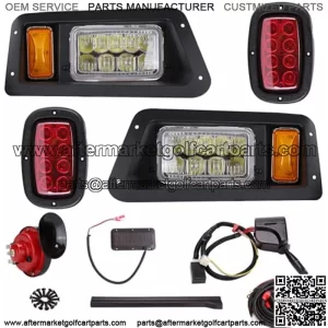 Golf Cart LED Light KIT(12V) Fits Yamaha G14, G16, G19 G22, Complete LED Light Kit LED Headlight and Taillights with Brake, Hazard,Horn and Turn Signal Upgrade Kit