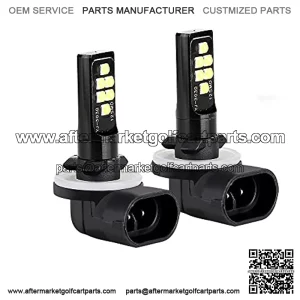 Golf Cart 12V LED Light Headlights Bulb for EZGO 1994+, Club Car DS 1999+ and Club Car Precedent 2004+, Pack of 2