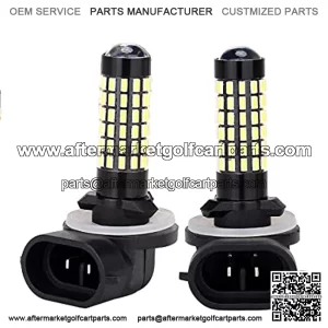 881 Golf Cart LED Head Light Bulb for EZGO, Club Car DS & Precedent, Headlight or Fog Light Replacement Bulb, Pack of 2