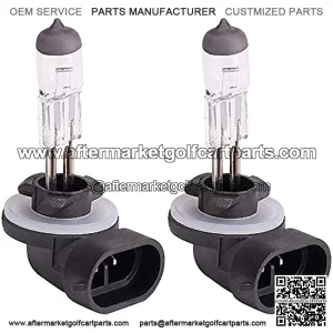 Golf Cart Light Headlight Bulb for EZGO 1994-up, Club Car DS 1999-up, Club Car Precedent 2004-up, 12V 37W, Pack of 2