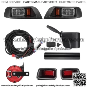 Golf Cart LED Light Kit Street Legal w/Turn Signal Switch for EZGO TXT 1996-2013