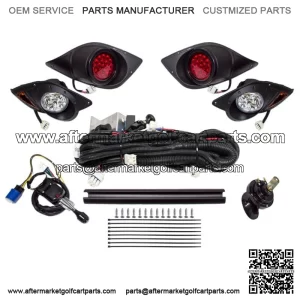 LED Headlight & Tail Light Kit for EZGO TXT 1996-2013 Off Road Golf Carts