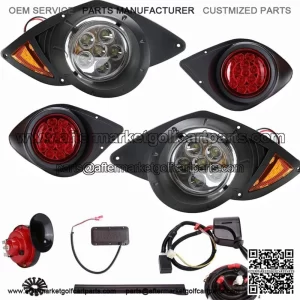 Golf Cart LED Light Kit for Yamaha G29 YDR Drive 07+ &Turn Signal Horn Brake 12V