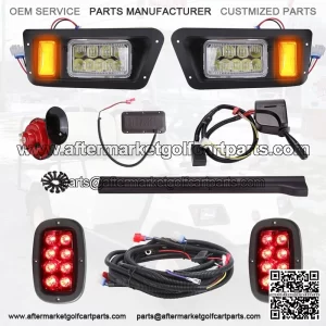 Golf Cart LED Headlight Taillight Light Kit for Yamaha G14 G16 G19 G22 (12V)