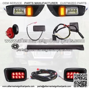 Golf Cart LED Light Kit Fit EZGO TXT 12V (1995-2015) W/ Turn Signal Switch Horn