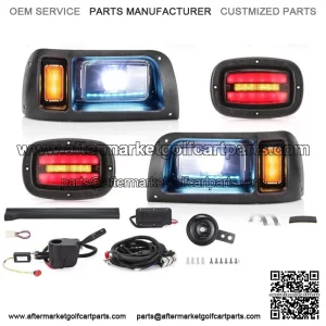 Golf Cart LED Light Kit for Club Car DS 12-48V,with Low/High Beam, Turn Signals