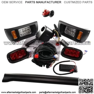 Deluxe LED Golf Cart Light Kit w/ Turn Signal Switch & Horn For Club Car DS 93+