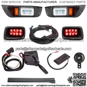 Deluxe Golf Cart LED Light Kit For EZGO TXT Street Legal Kit Turn Signal Switch