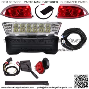 Deluxe LED Golf Cart Light Kit w/ Turn Signal Switch & Horn For Precedent 2004+