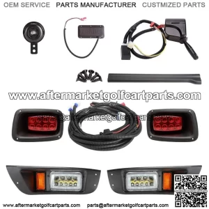 Deluxe LED Light Kit, Street Legal Kit Turn Signal Switch Golf Cart For EZGO TXT