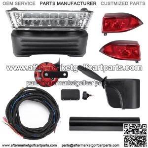 Golf Cart Deluxe LED Light Kit For Precedent Club Car w/ Turn Signals Brake 12V