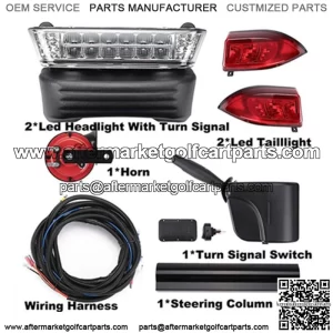 Golf Cart Deluxe LED Light Kit Fit Club Car Precedent w/ Turn 12V Signals Brake