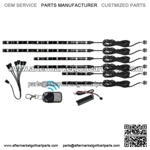 6Pcs Golf Cart LED Lighting Under Glow Light Neon Kit for Caddy Club Car EZGO